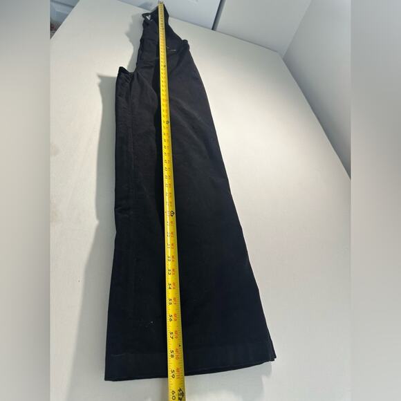 Pilcro Anthropologie Velvet Overalls Deep V-Neck High Waisted Size 26 EUC Black - Picture 10 of 10